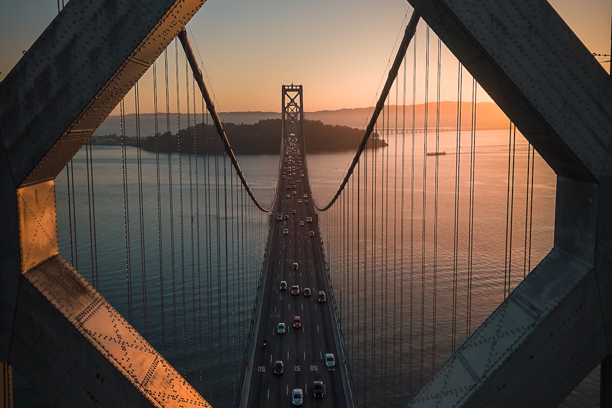 Starlink dish on a Virginia farmhouse with blue Shenandoah Valley ridges in the background